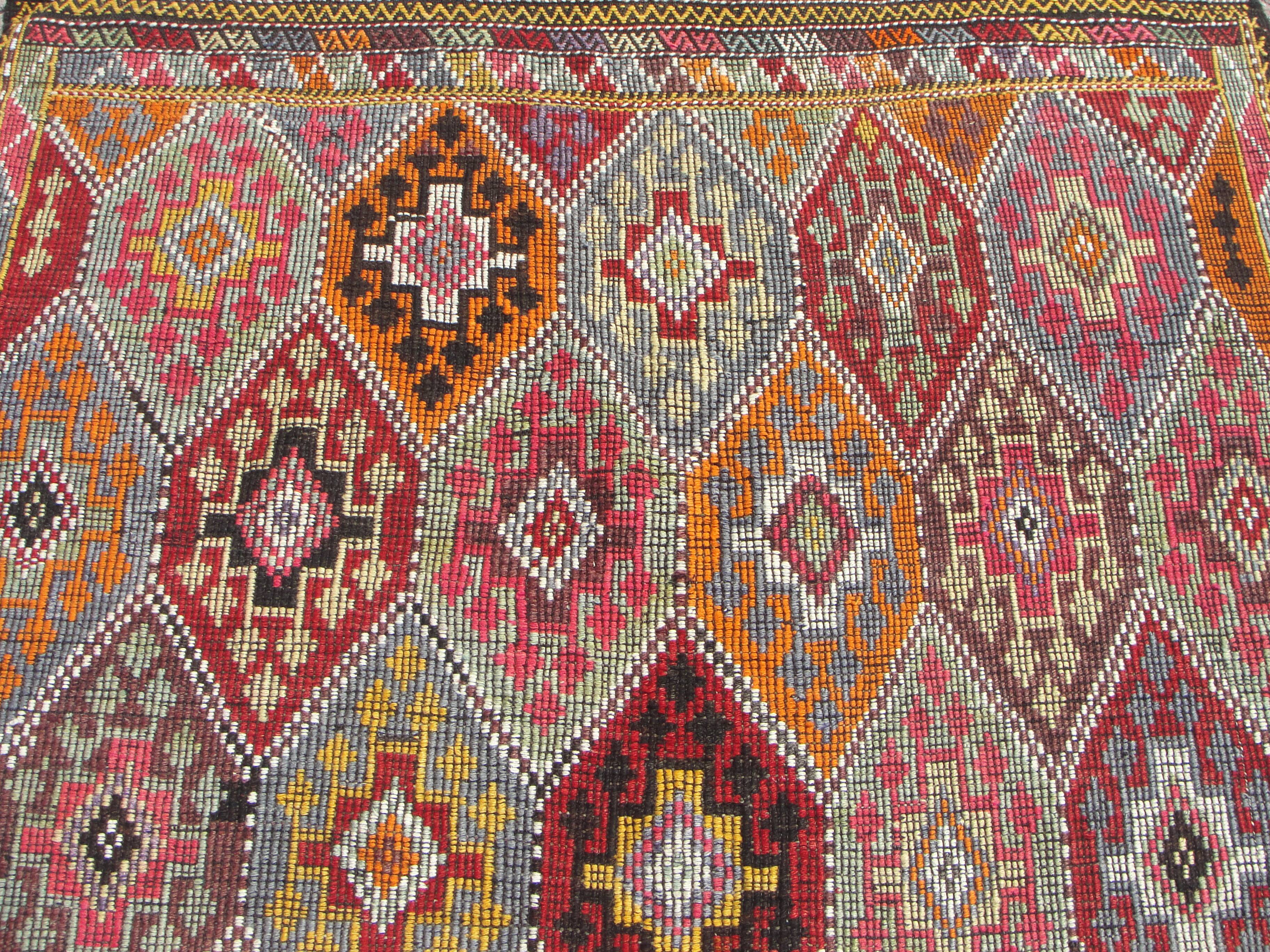 Large Kilim Rug, Vintage Rug, Home Decor rug, Turkish Kilim