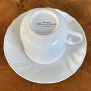 Villeroy & boch espresso or coffee cups with saucers, diamant series from the 1980s