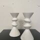 Pair of plaster candlesticks 1980