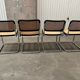 Serie of 4 Cesca B32 chairs by Marcel Breuer