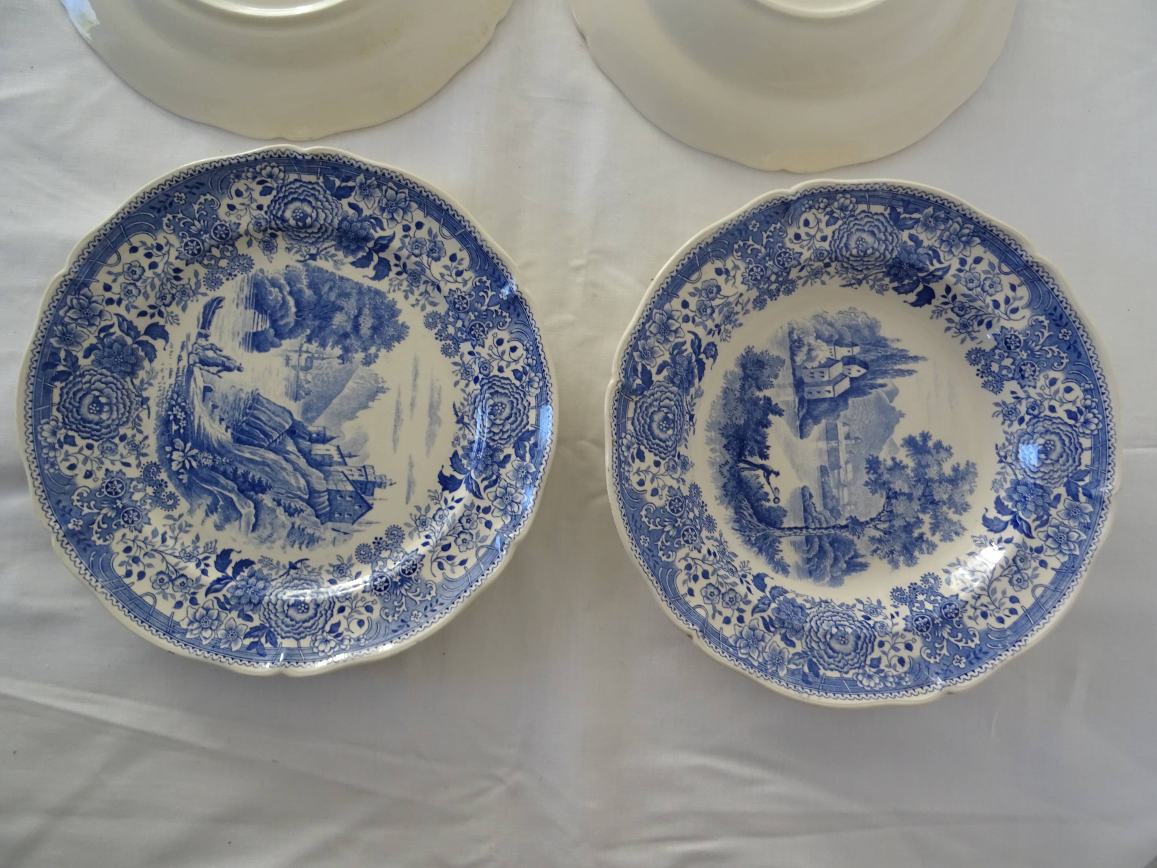 6 old faience plates 434 112 villeroy boch burgenland blue