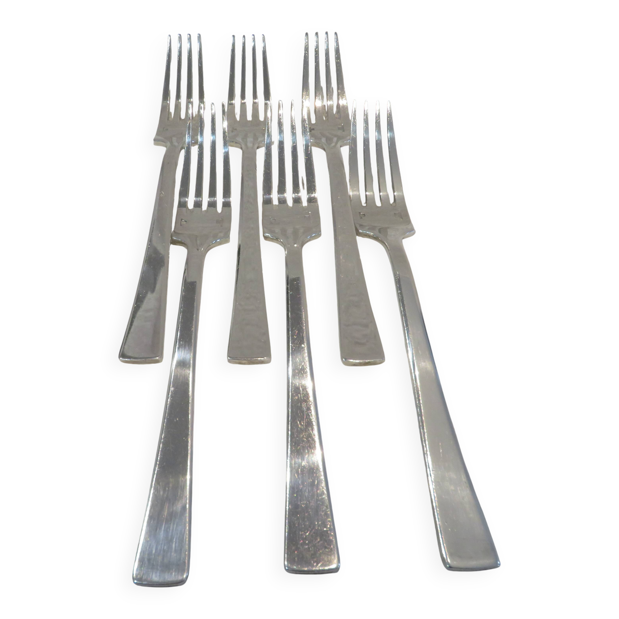 6 silver plated table forks Christofle Concorde 20.7cm