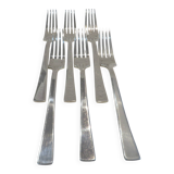 6 silver plated table forks Christofle Concorde 20.7cm