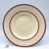 6 hollow earthenware plates "longchamp – france", colmar model