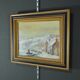 Painting “Under the Snow”, signed J.J Duboc – 1980