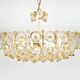 Brass and crystal chandelier, Sciolari design by Palwa, Germany, 1970s.