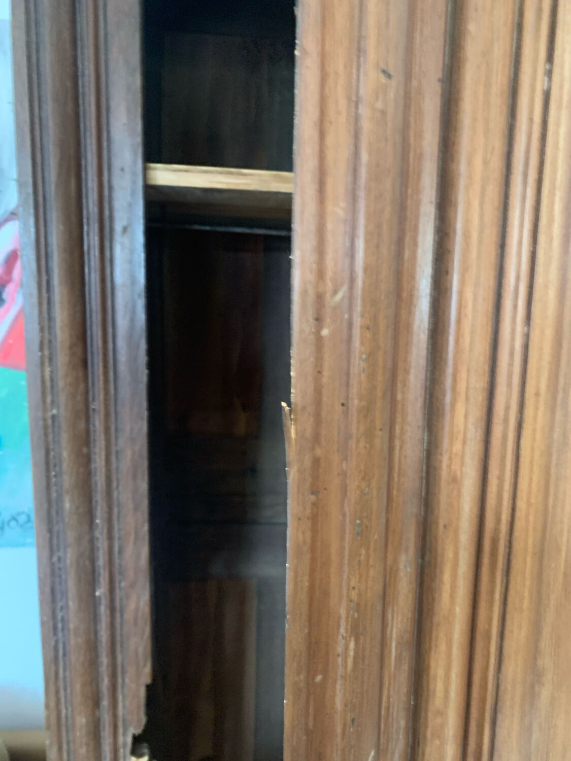 Old 18th century walnut and oak bonnet maker