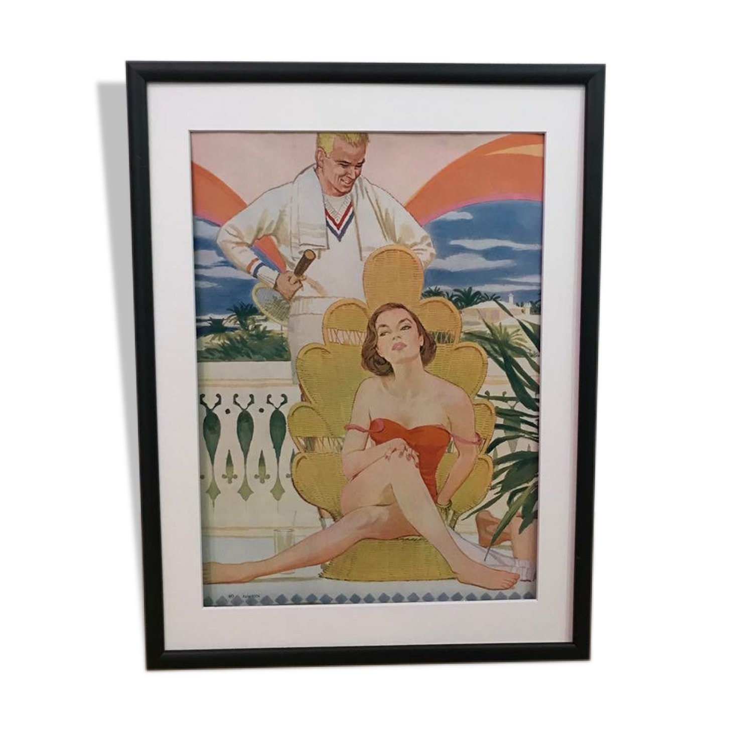 Vintage press illustration  from 1956