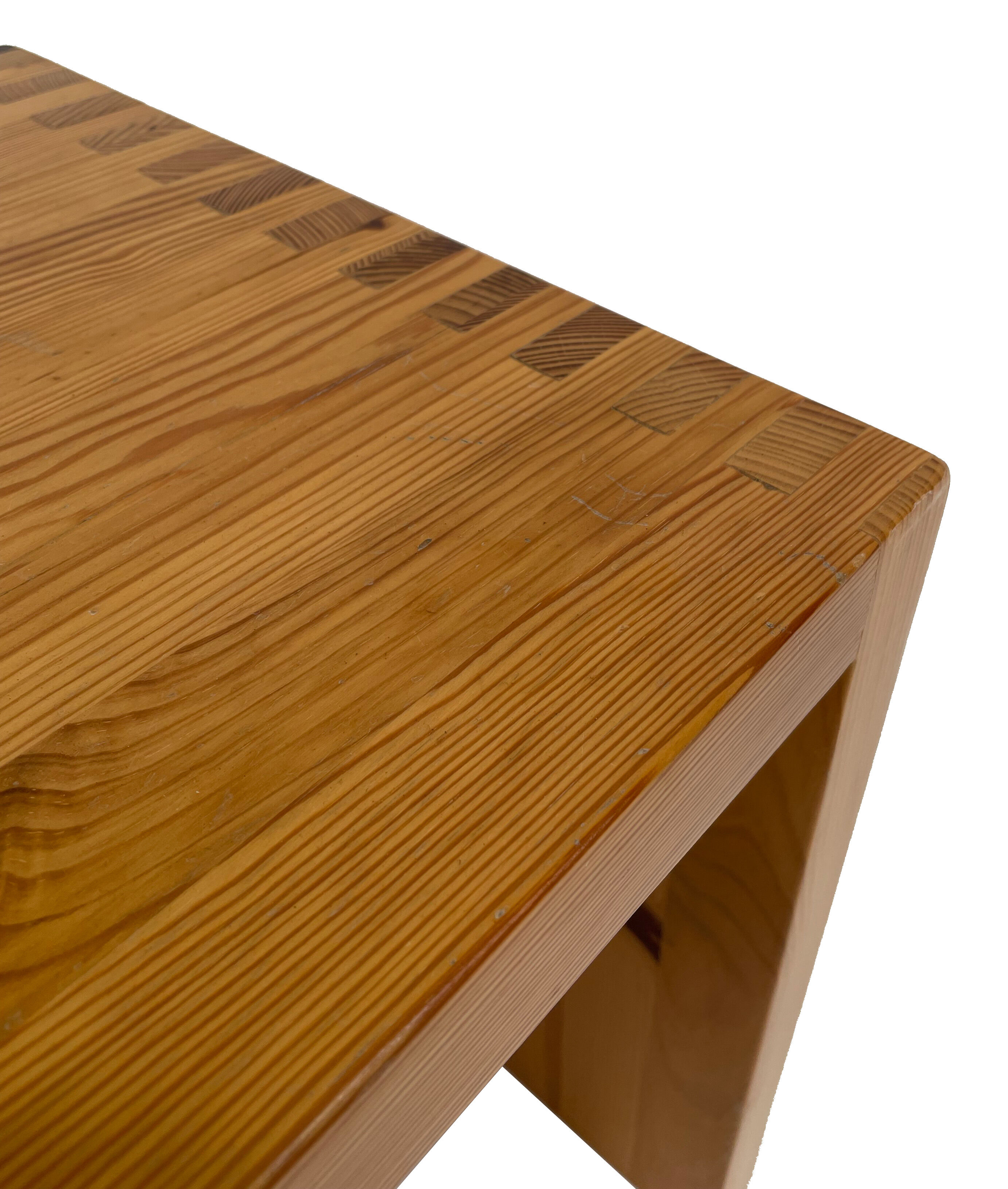 Vintage side table Ate van Apeldoorn, Pine wood 1970s