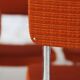 Chaise vintage velours orange, 1970