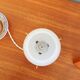 Lampe de table bureau chevet vintage globe verre opaline ancien