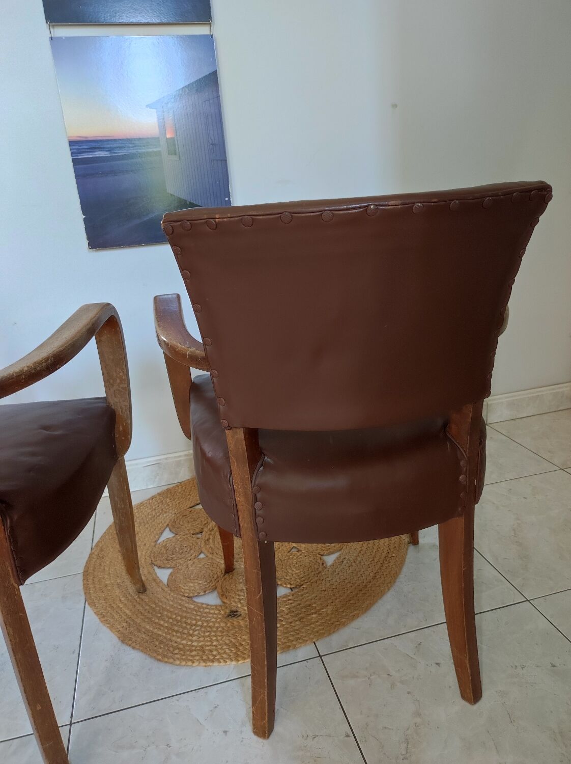 Pair of bridge armchairs