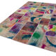 Handmade turkish overdyed 203 cm x 297 cm multicolor patchwork carpet