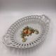 Bread basket or vintage fruit openwork porcelain