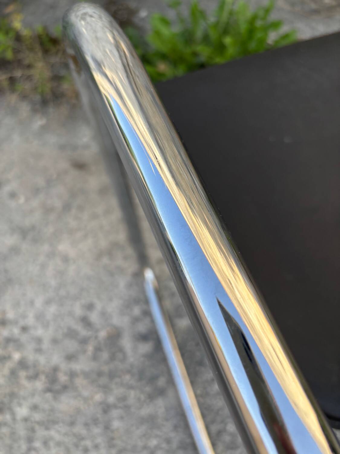 Effezeta armchairs, Italian design from the 70s, in chrome and black leatherette