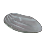 GLASS CUT MURANO VENICE FREE FORM STRIPES WHITE PINK 1960