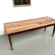 Table de ferme en noyer massif, années 50