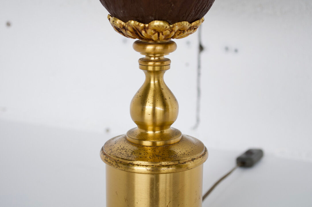 PAIR OF GILDED METAL LAMPS  70'