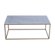 Rectangular coffee table in white Marble Ibiza, gilded base L120xP60xH40.