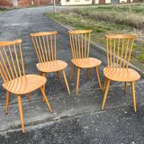 Suite of 4 Baumann chairs, Menuet model.
