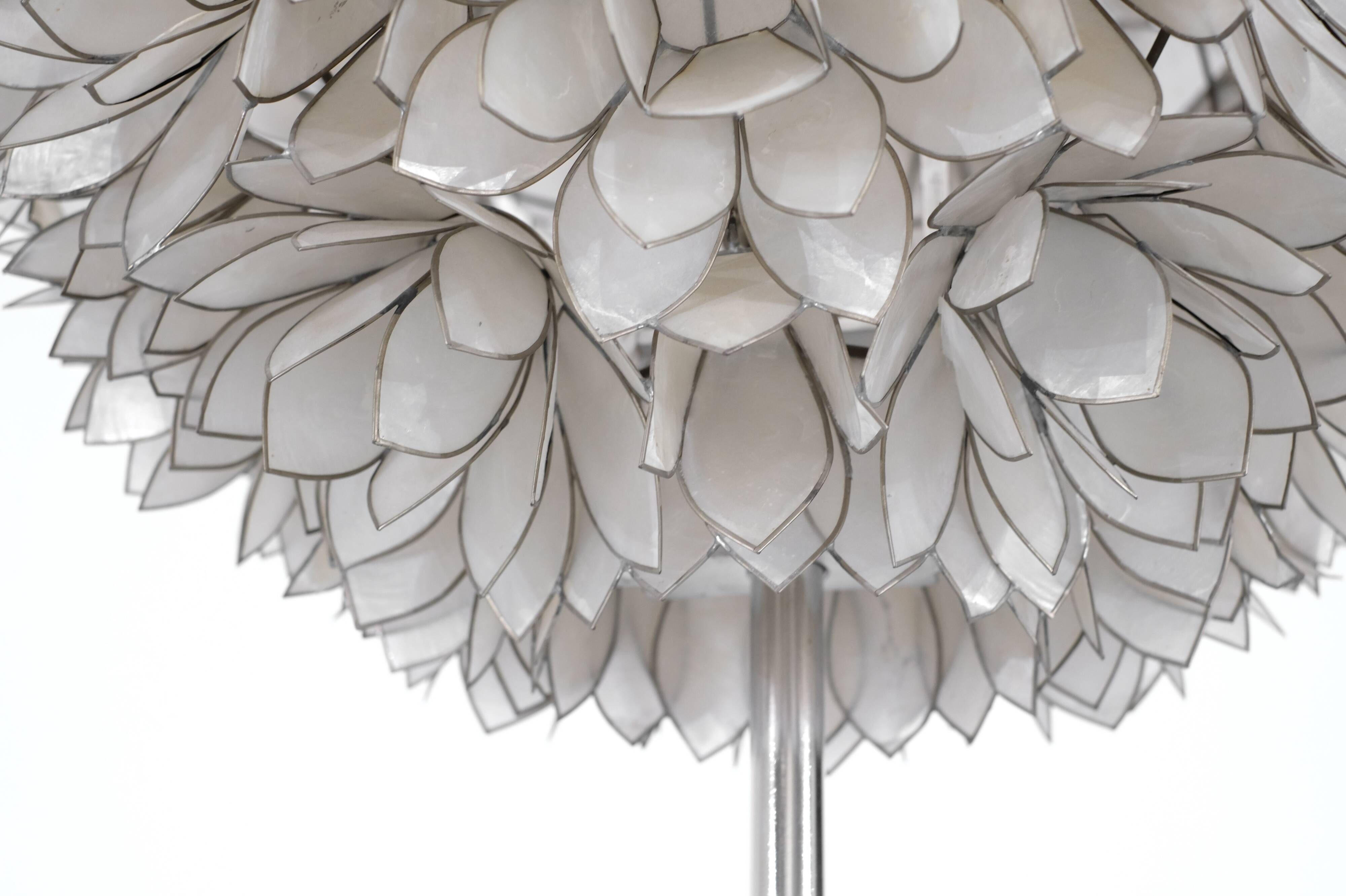 Mother-of-pearl floor lamp by Rausch, Germany, 1960s.