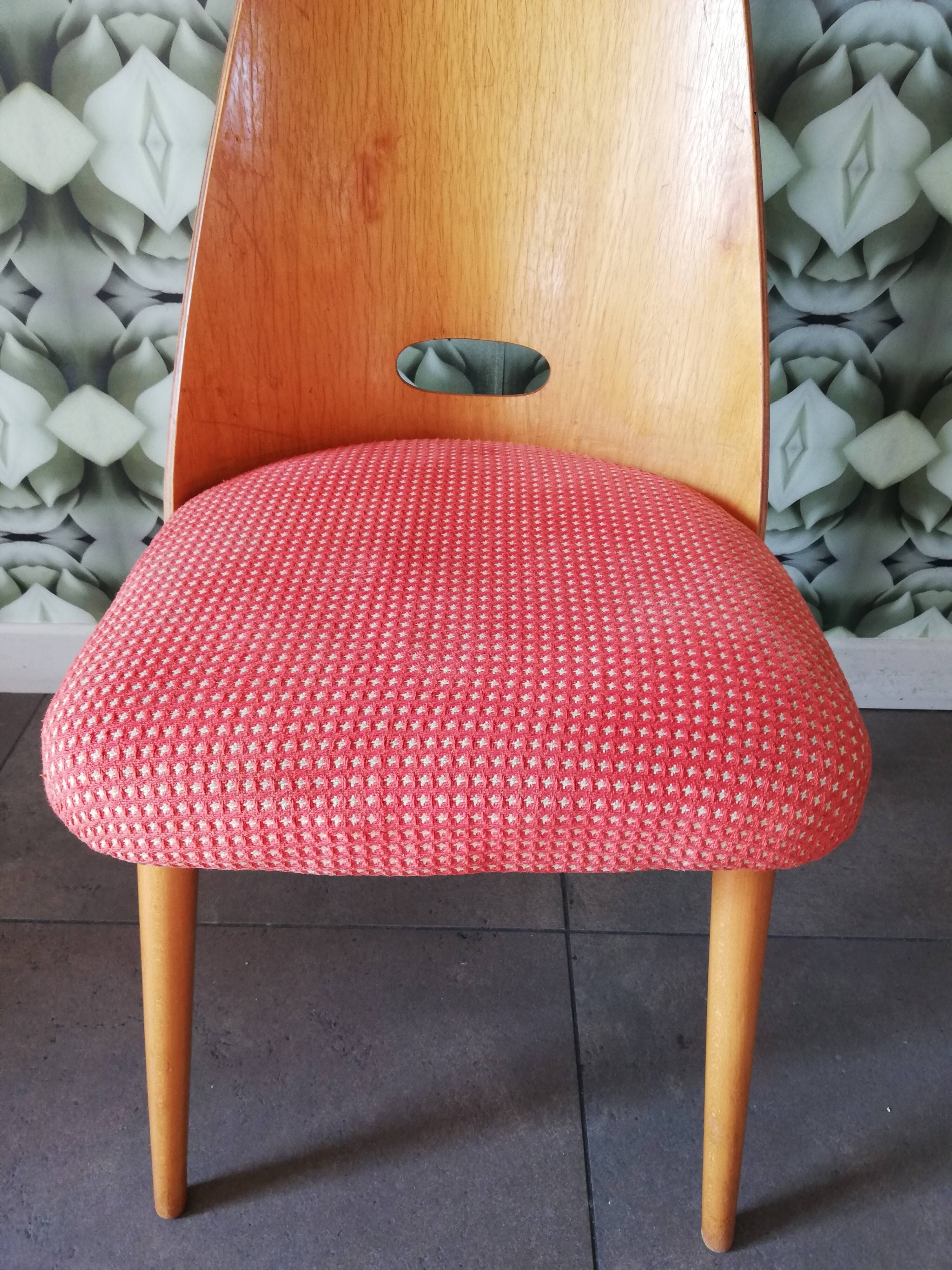 2 Vintage chairs Antonin Suman, Art Deco, Czechoslovakia 1960