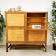 Midcentury design rattan cabinet ‘Bohemian chique’