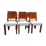 Suite of six Art Deco chairs by Michel Dufet