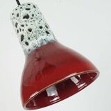 1970s mid century pendant light 5-light cascading lamp with fat lava cerami