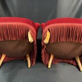 Pair of Napoleon III style toad armchairs