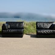 Canapé De Sede DS-76, cuir noir, modulable, Suisse, années 70