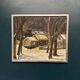 Original Swedish Oil on Panel – “Winter Landscape with House” by M. L. Jacobson – Signed – Vintage & Framed – 48 × 41 cm (18.9" × 16.1")
