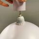 Small Danish hanging lamp, produced by ES Horn Lighting in the 1980s.