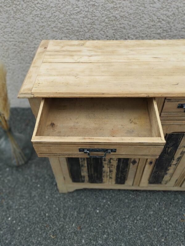 Buffet Bois 3 portes / Meuble Esprit Atelier