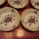 7  coupes a fruits  porcelaine de Limoges  bouquet de violettes