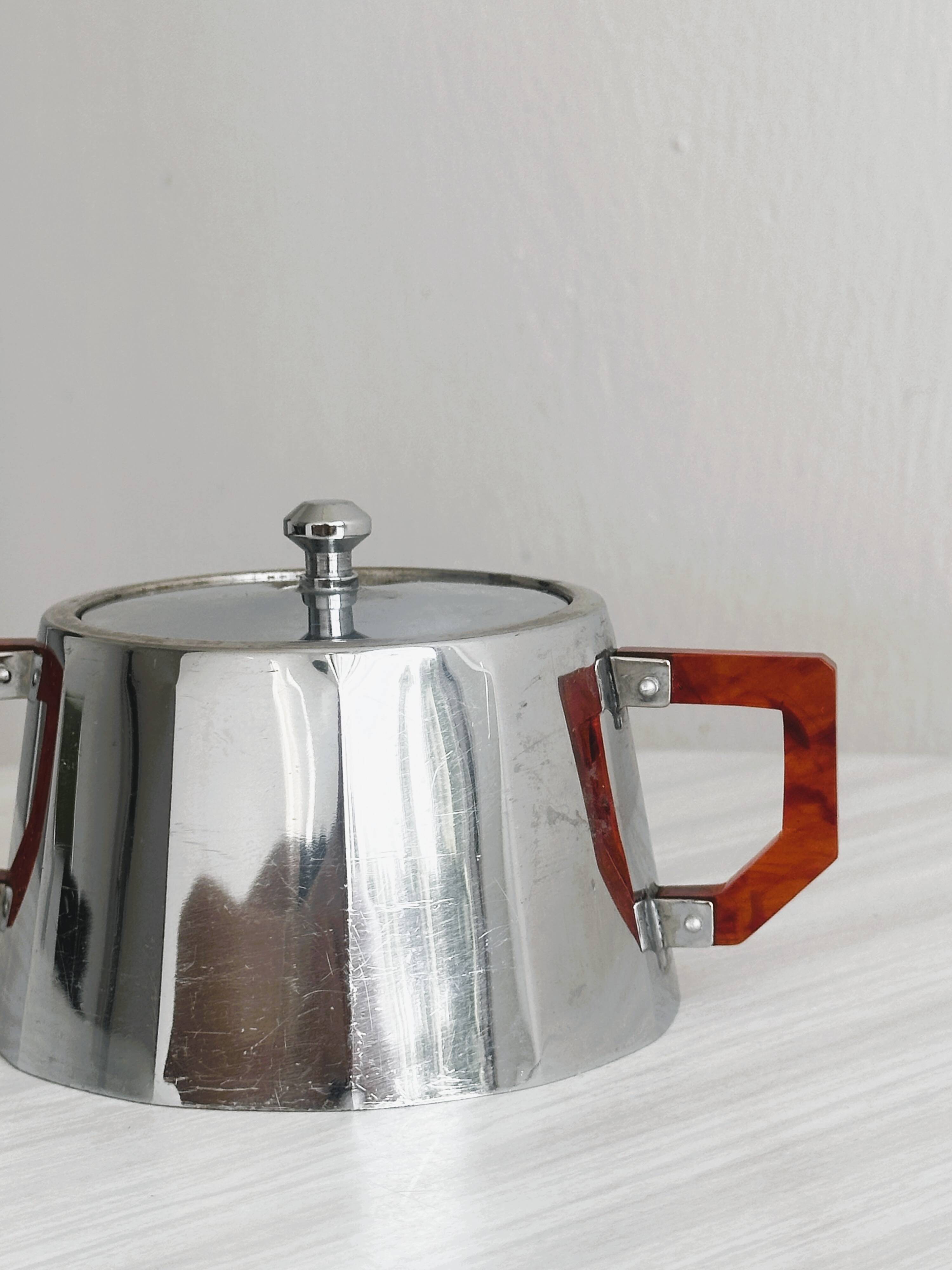 Metal sugar bowl