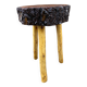 Rustic farm stool 1960 brutalist vintage wood