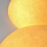 Large felt wall lamp, Denmark circa 1970