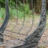 Bench, cast iron daybed, late 19th - early 20th century