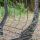 Bench, cast iron daybed, late 19th - early 20th century