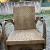 Pair of Art Deco colonial armchairs