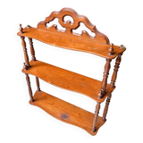 Dark wood shelf with a pediment in Napoléon III style