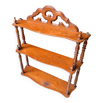 Dark wood shelf with a pediment in Napoléon III style