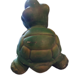 Green turtle in concrete