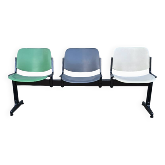 3-seater bench by Giancarlo Piretti for Anonima Castelli 1970