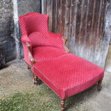 Armchair and footrest napoleon III