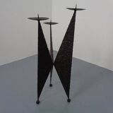 Brutalist German Iron Candleholder, 1960s