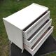 Vintage lacquered chest of drawers grey white