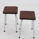 1970s Pair of Stools with Leatherette Upholstery ,Czechoslovakia