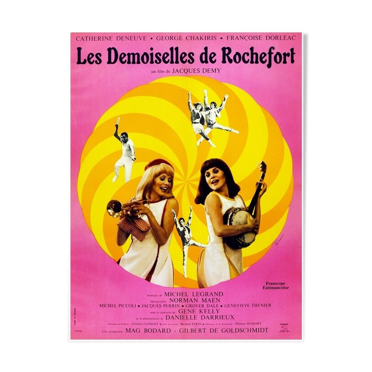 Original cinema poster the ladies of Rochefort Jacques Demy 1967